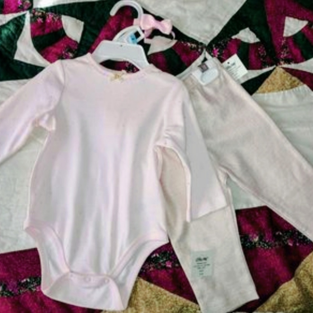 Little Me 3 Piece Pink Baby girl set (6 months)